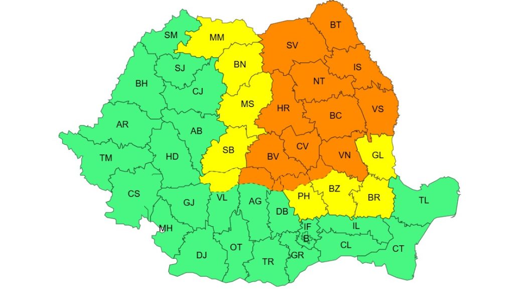 Cod Roșu de inundații în România: Râurile Târnava și Olt, sub alertă maximă