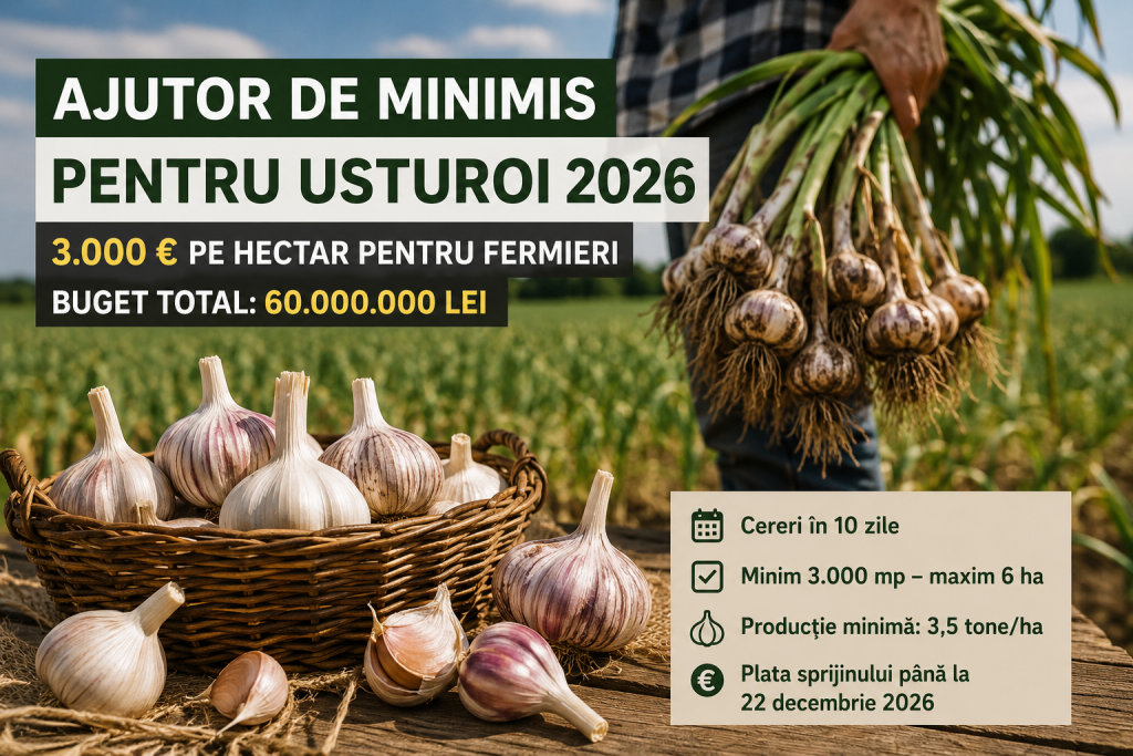 prijin pentru fermieri, producătorii de usturoi primesc 3.000 euro pe hectar