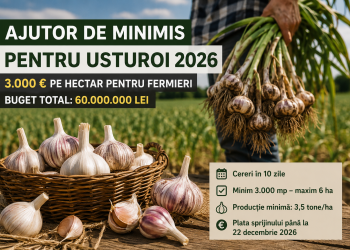 prijin pentru fermieri, producătorii de usturoi primesc 3.000 euro pe hectar