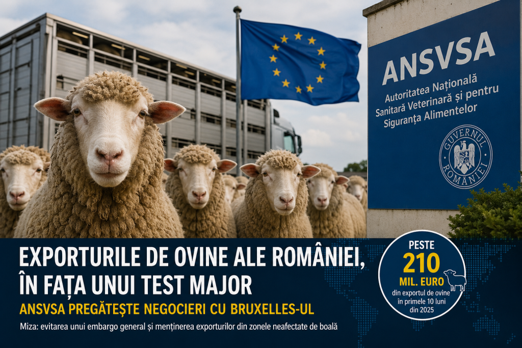 ANSVSA caută soluții pentru salvarea exporturilor de ovine după restricțiile impuse de Comisia Europeană
