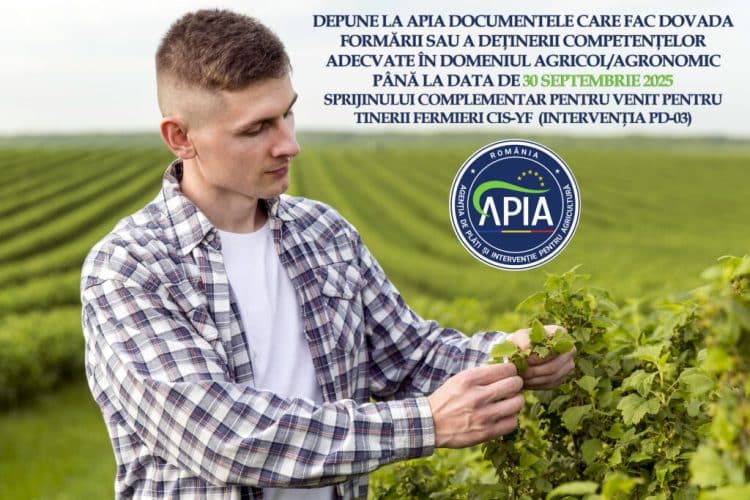 Tinerii fermieri au termen până la 30 septembrie 2025 pentru depunerea documentelor la APIA