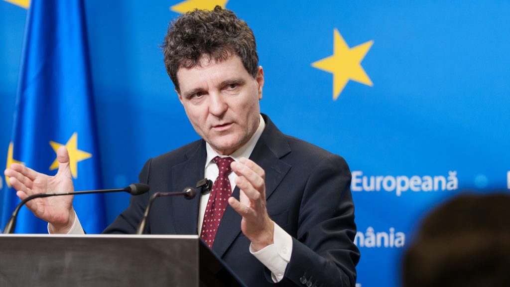 Președintele României, Nicușor Dan, la conferința de presă susținută după participarea la reuniunea Consiliului European