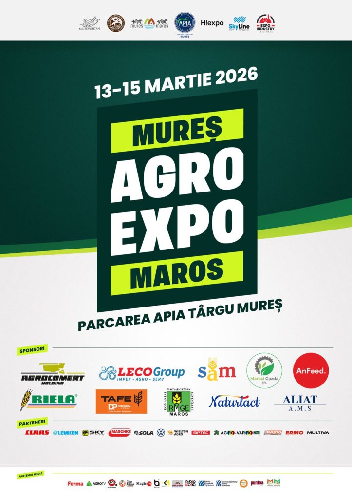 Nu rata Mureș Agro Expo 2026, evenimentul agricol al primăverii