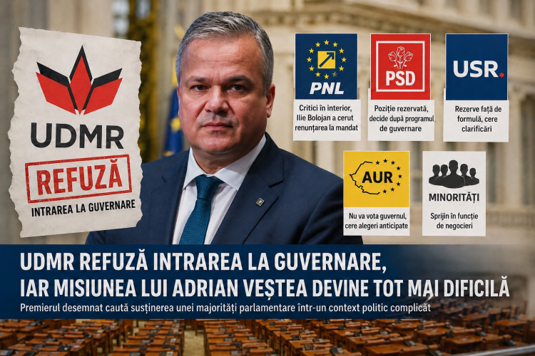 UDMR refuză intrarea la guvernare, iar formarea Guvernului Veștea intră într-o etapă decisivă