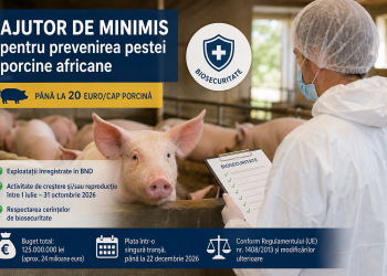 MADR propune un ajutor de minimis pentru prevenirea pestei porcine africane, până la 20 euro pentru fiecare porc